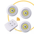 3Pack Ultra Bright 150 Lumen Cob LED Puck Light com controle remoto sob o gabinete Light Wireless Battery Operated Tap Push Light